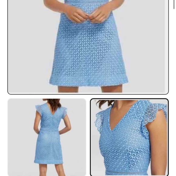 NWOT Draper James Baby Blue Lace Dress size 0 - Picture 3 of 8